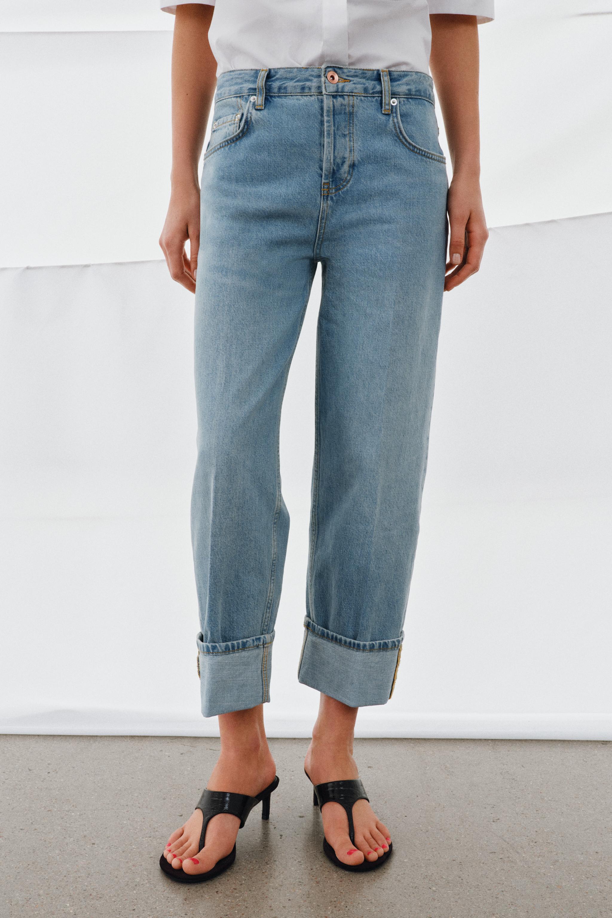 ZW COLLECTION LOW-RISE STRAIGHT LEG JEANS